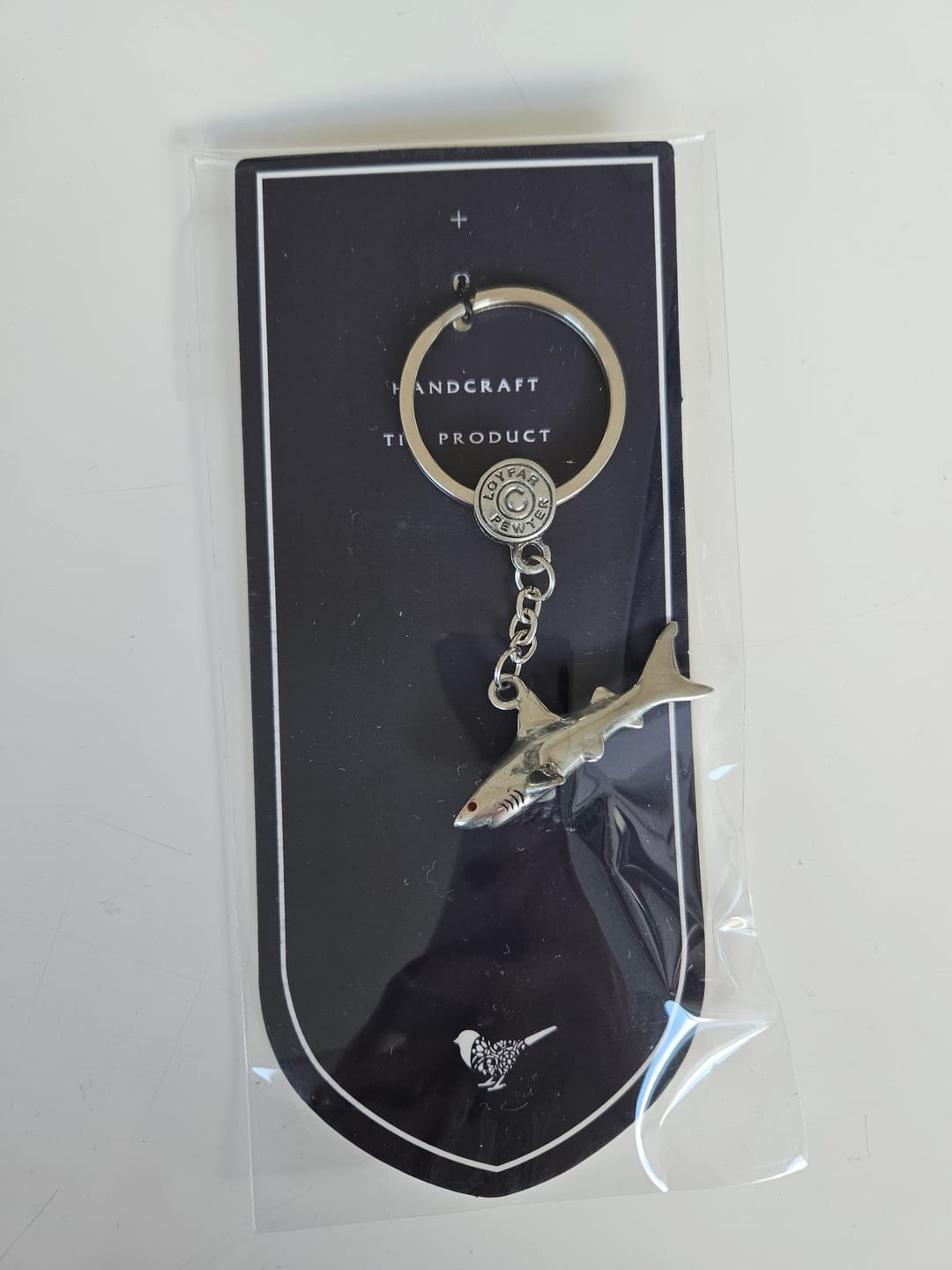 Customer photo review of Real Silver 925 key chain: Shark