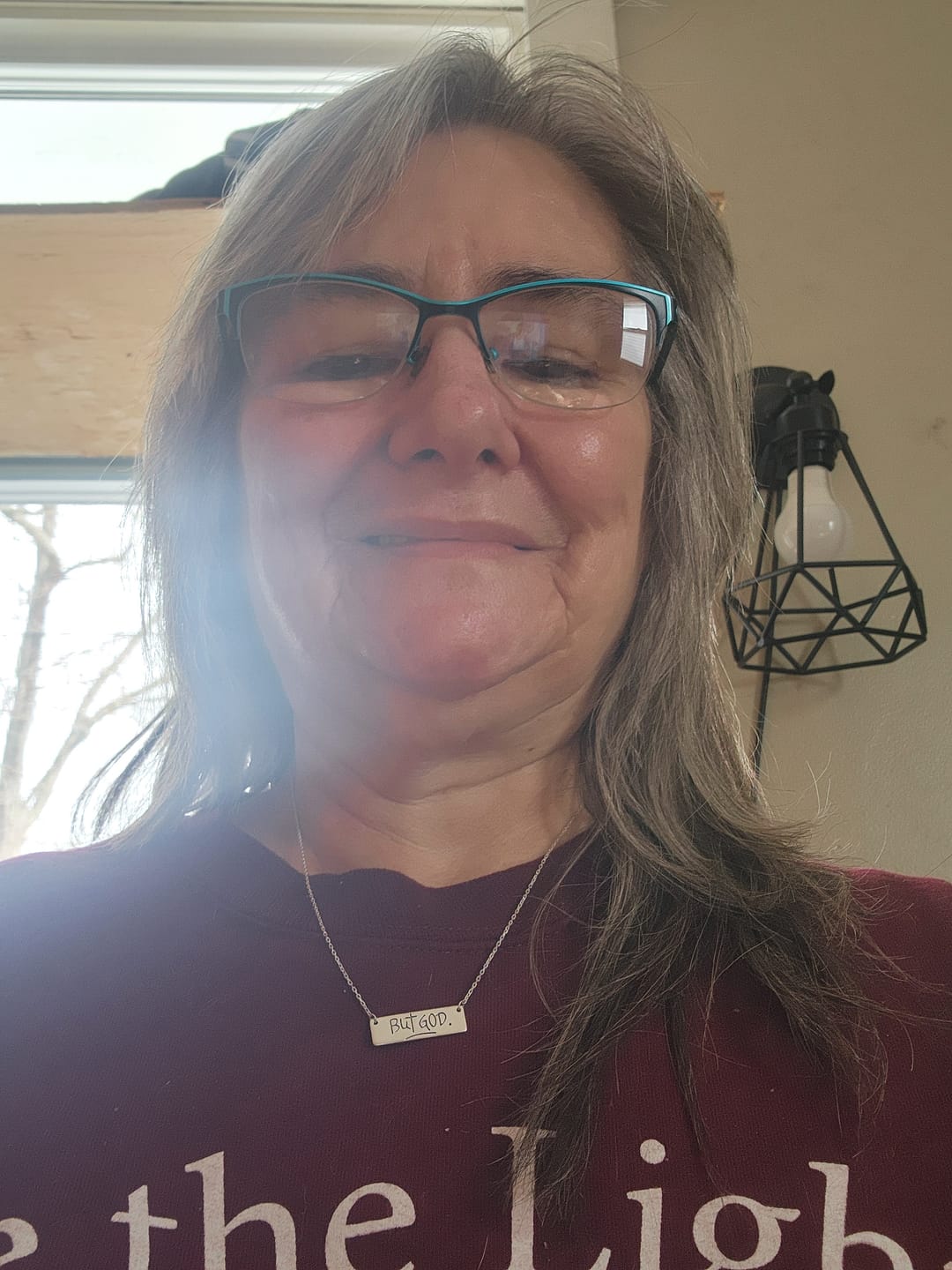 Customer photo review of but God necklace