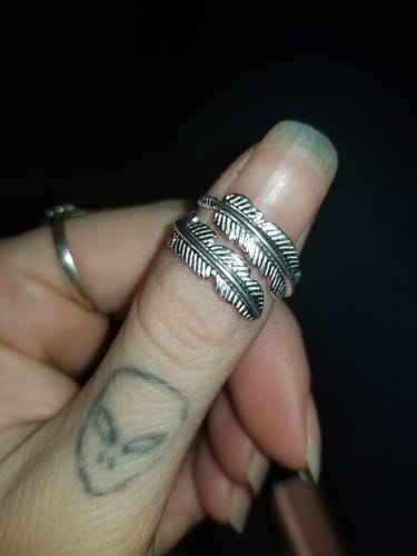 Customer photo review of Feather From An Angel Ring