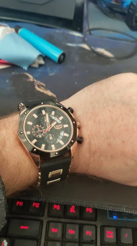 Customer photo review of Pegasus Quartz Chrono Silicone Sport Watch