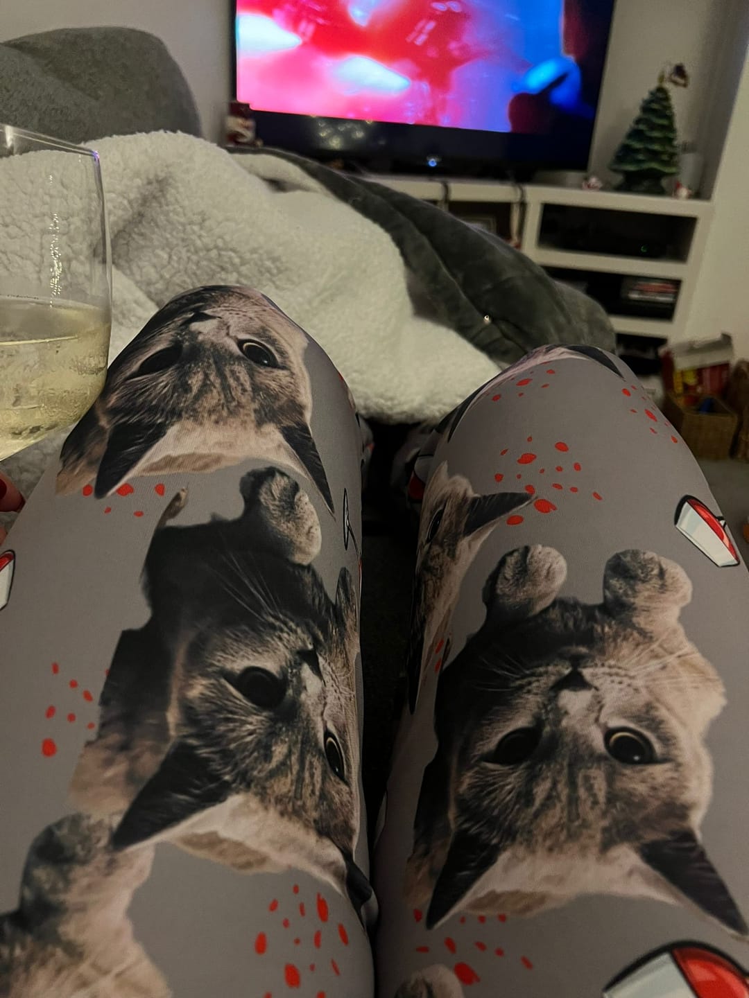 Customer photo review of Custom Your Own Sweatpants With Your Pet Face