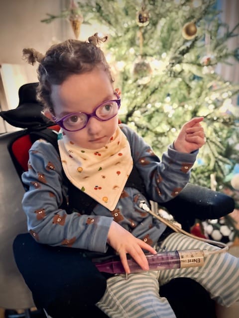Customer photo review of Blue Bear Easy Feeding Adaptive Long Sleeve T-shirt