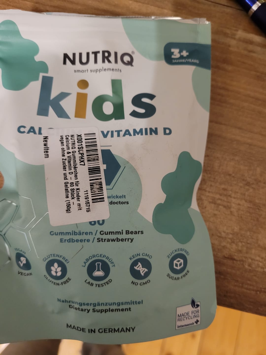 Customer photo review of Calcium & Vitamin D Kids - Für Wachstum von Knochen und Zähnen