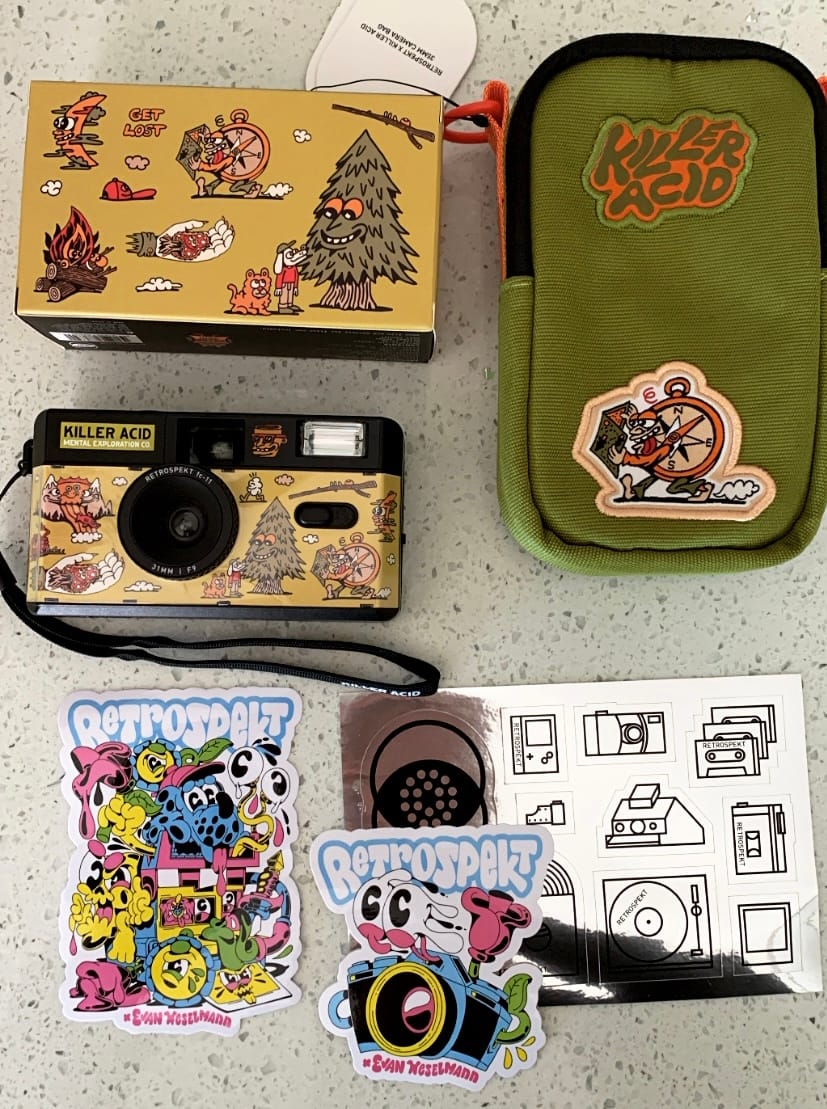 Customer photo review of Killer Acid “Mental Exploration Co.” 35mm Film Camera
