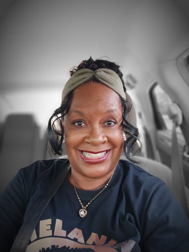 Customer photo review of 4 oz CAFFEINE HAIR GROWTH BUTTER - 2 BUTTER BUNDLE!