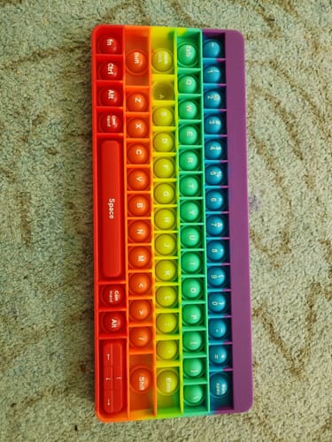 Customer photo review of Rainbow Keyboard Pop It