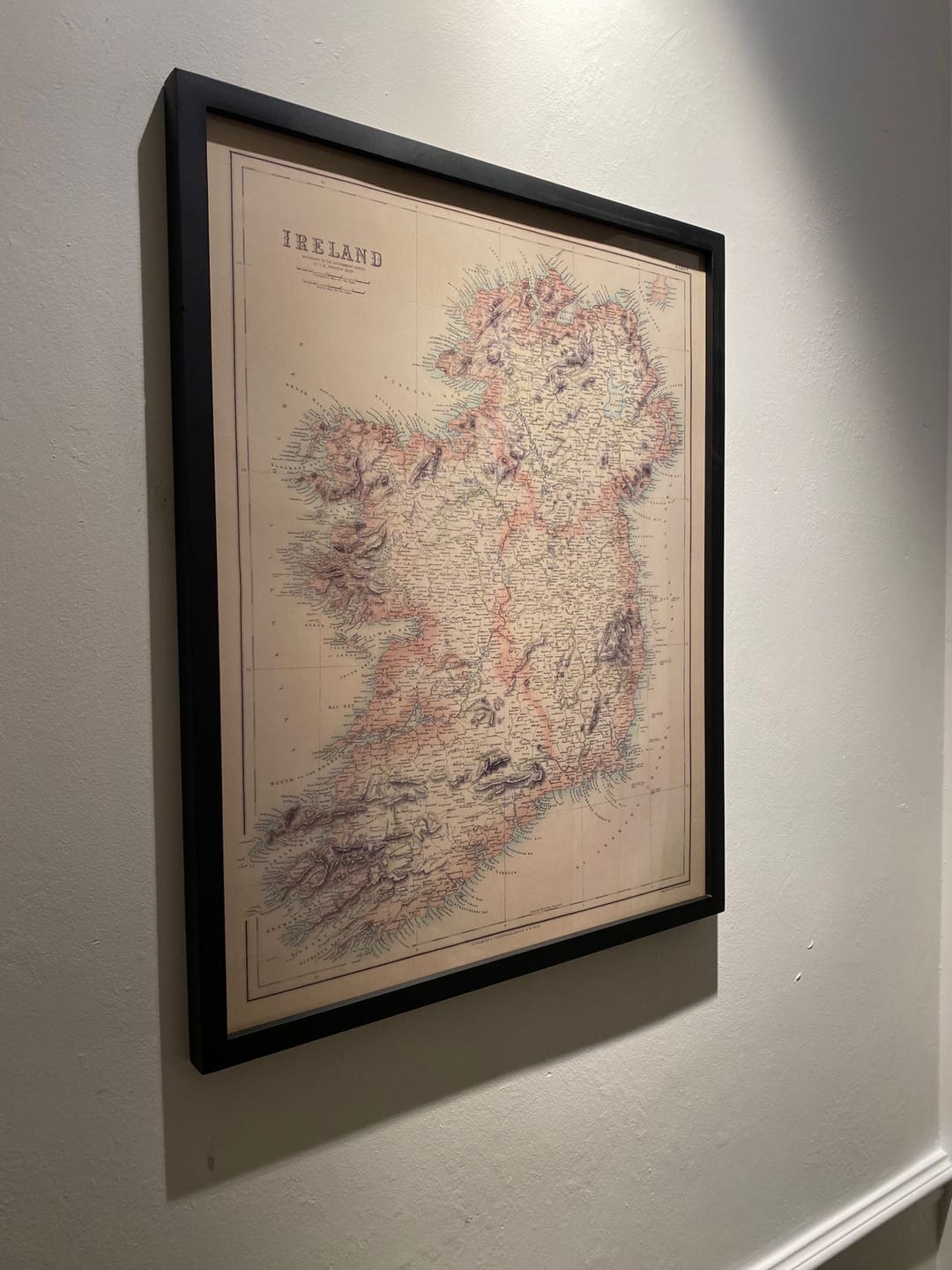 Customer photo review of Old Map of Ireland in 1872 - Rare, Attractive Colour Map by A. Fullarton & Co