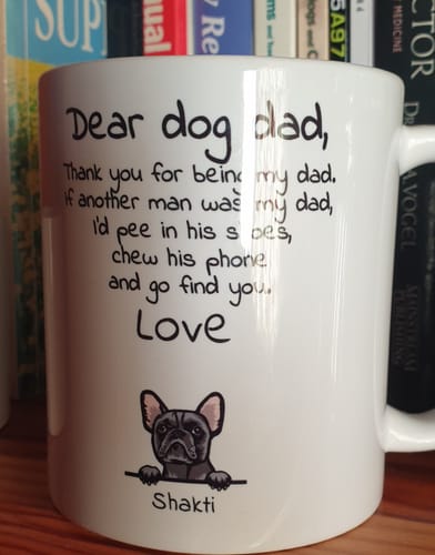 Customer photo review of Dear Dog Pawrent - Personalised mug