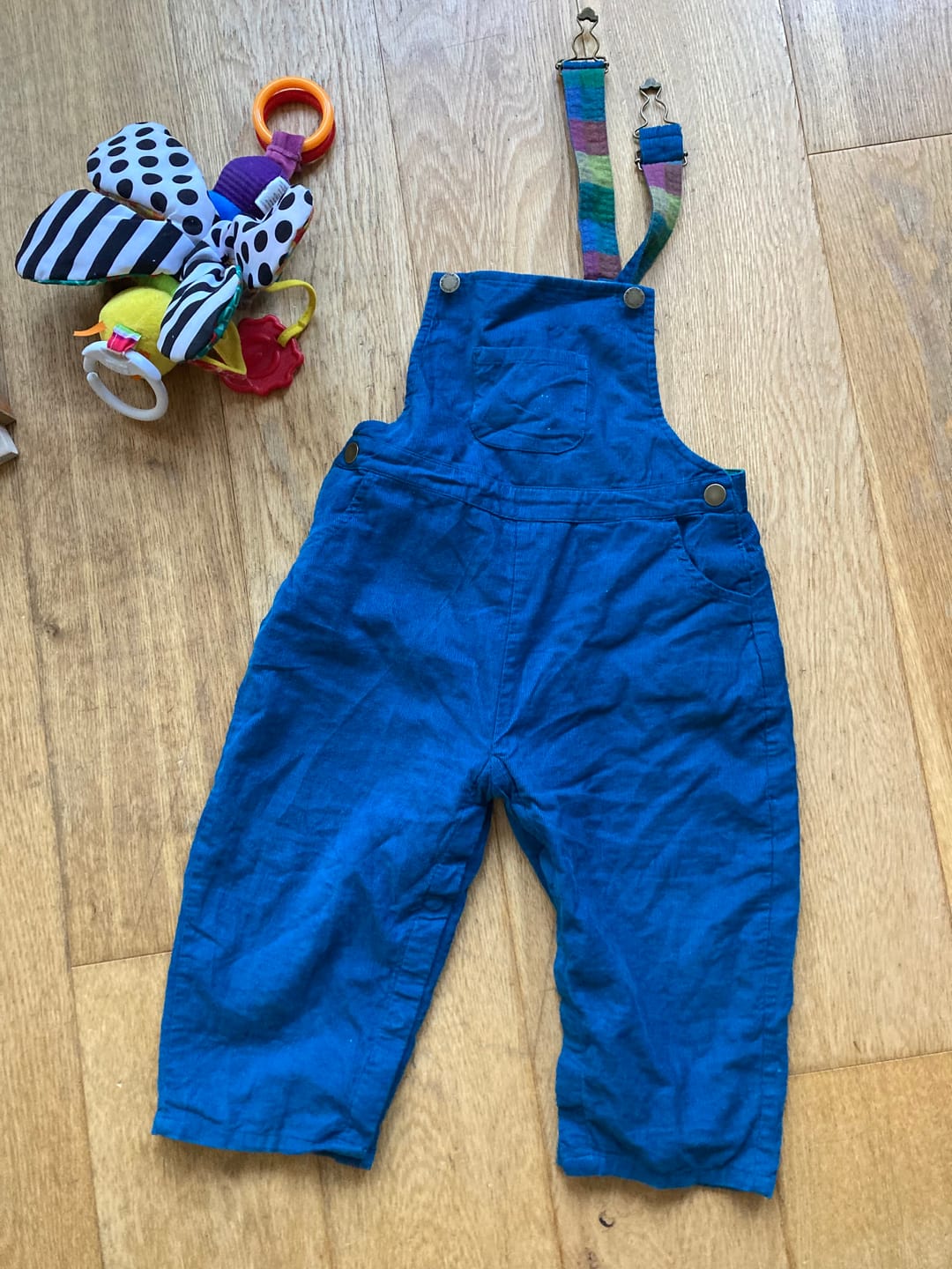 Customer photo review of Deep Blue Classic Corduroy Dungarees