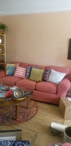 Customer photo review of Stretch Sofa Covers with Separate Backrests and Seat Cushions