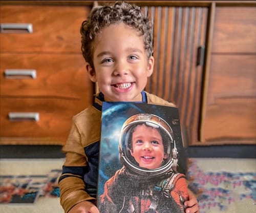 Customer photo review of The Astronaut - Custom Portrait