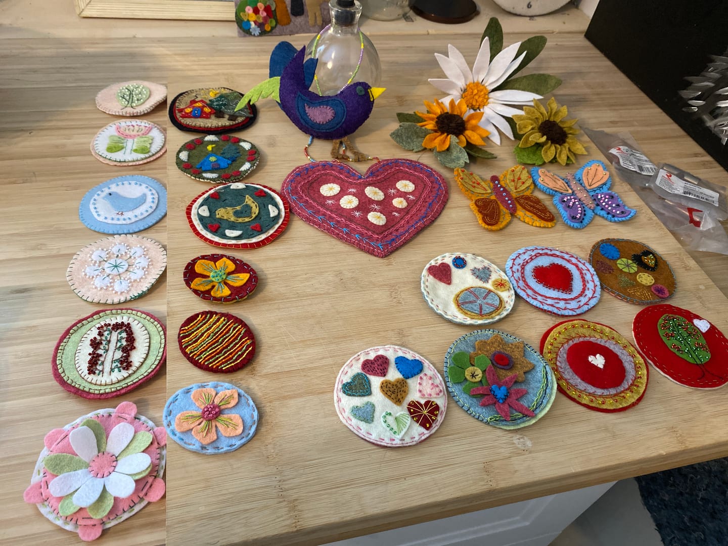Customer photo review of Premium Wool Blend Craft Felt Sheets - Value Packs
