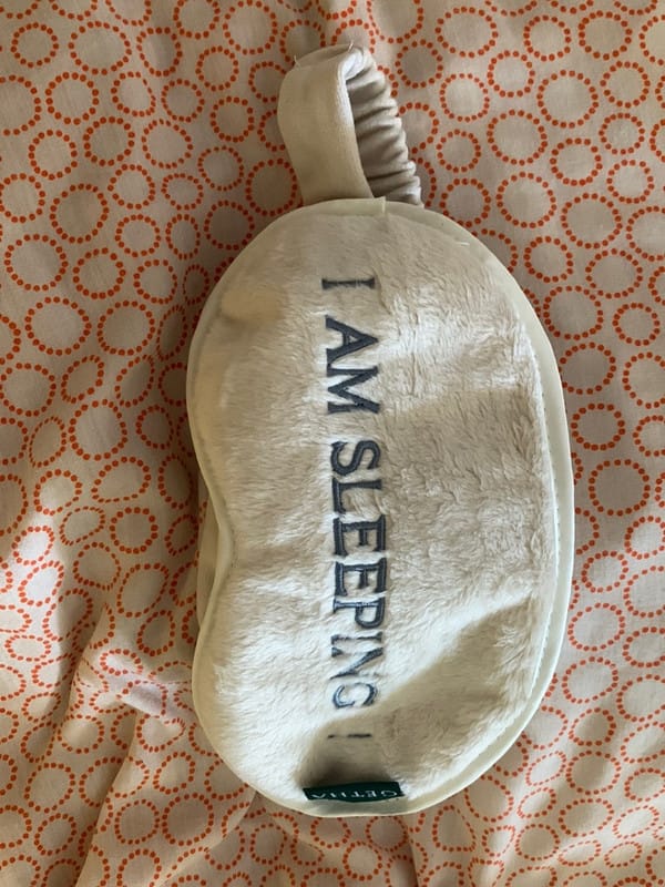 Customer photo review of I Am Sleeping Eye Mask