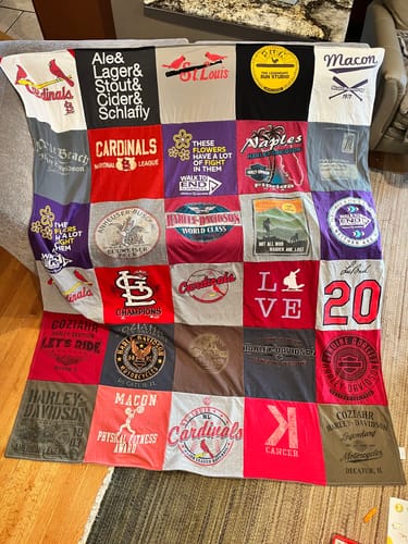 Customer photo review of Classic T-Shirt Blanket