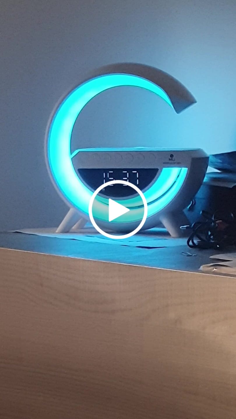 Customer video review of Cassa musica bluetooth, caricabatterie cellulare wireless, Orologio e sveglia