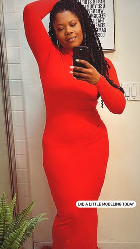 Customer photo review of Leona Dress - Red