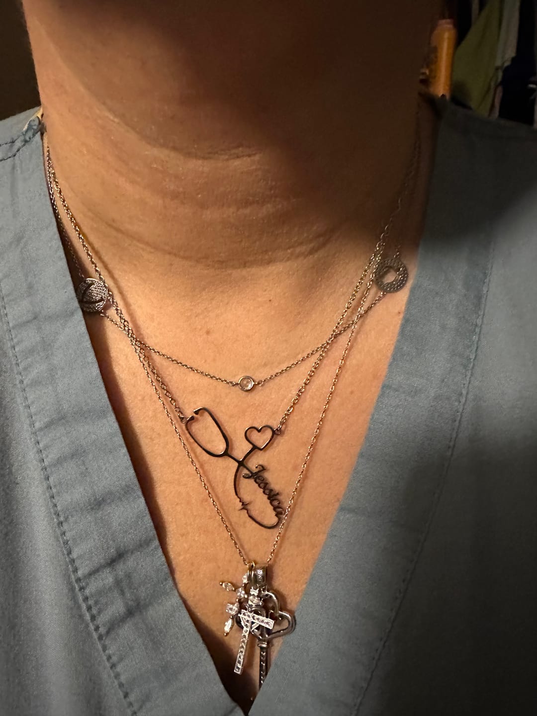 Customer photo review of Stethoscope Name Necklace EKG