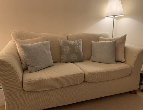 Customer photo review of Stretch Sofa Covers with Separate Backrests and Seat Cushions