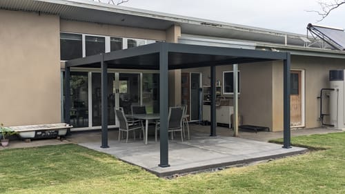 Customer photo review of Caribbean Motorised Freestanding  Louvre Roof Aluminium Pergola
