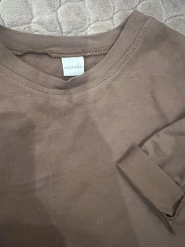 Customer photo review of Long Sleeve Solid Cotton T-shirts
