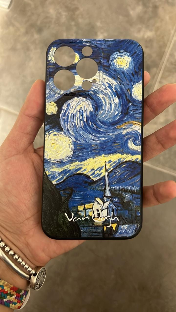 Customer photo review of Van gogh embossed iPhone cases