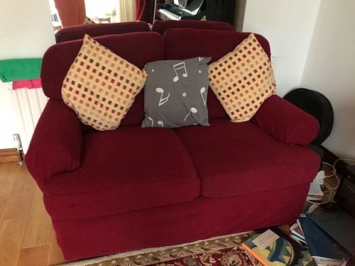 Customer photo review of Stretch Sofa Covers with Separate Backrests and Seat Cushions
