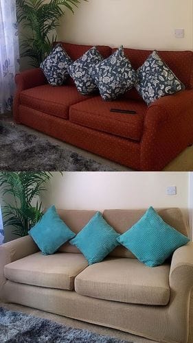 Customer photo review of Stretch Sofa Covers with Separate Backrests and Seat Cushions