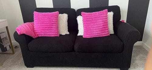 Customer photo review of Stretch Sofa Covers with Separate Backrests and Seat Cushions
