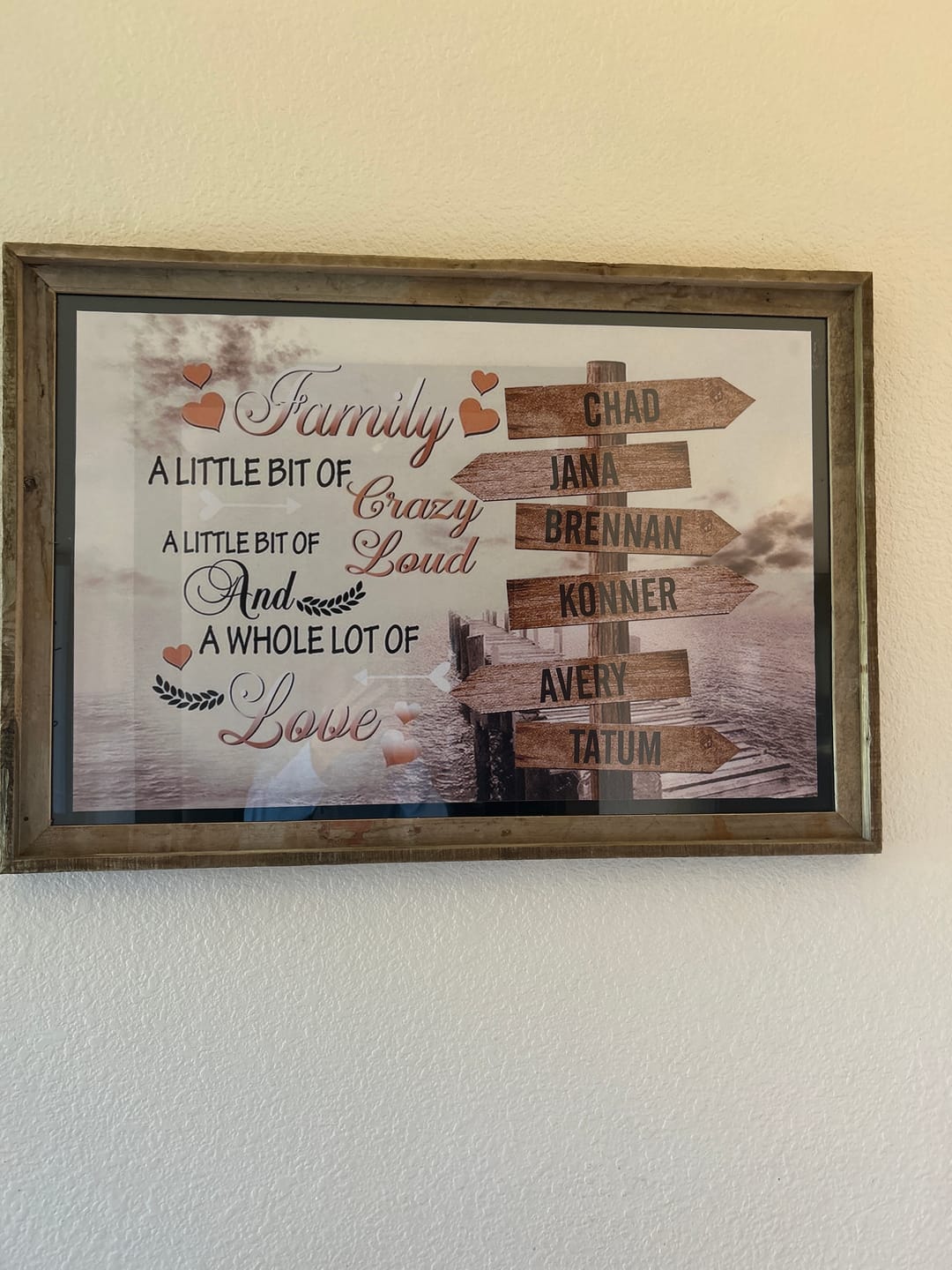 Customer photo review of Family A Little Bit Of Crazy - Personalized Canvas - Gift For Family