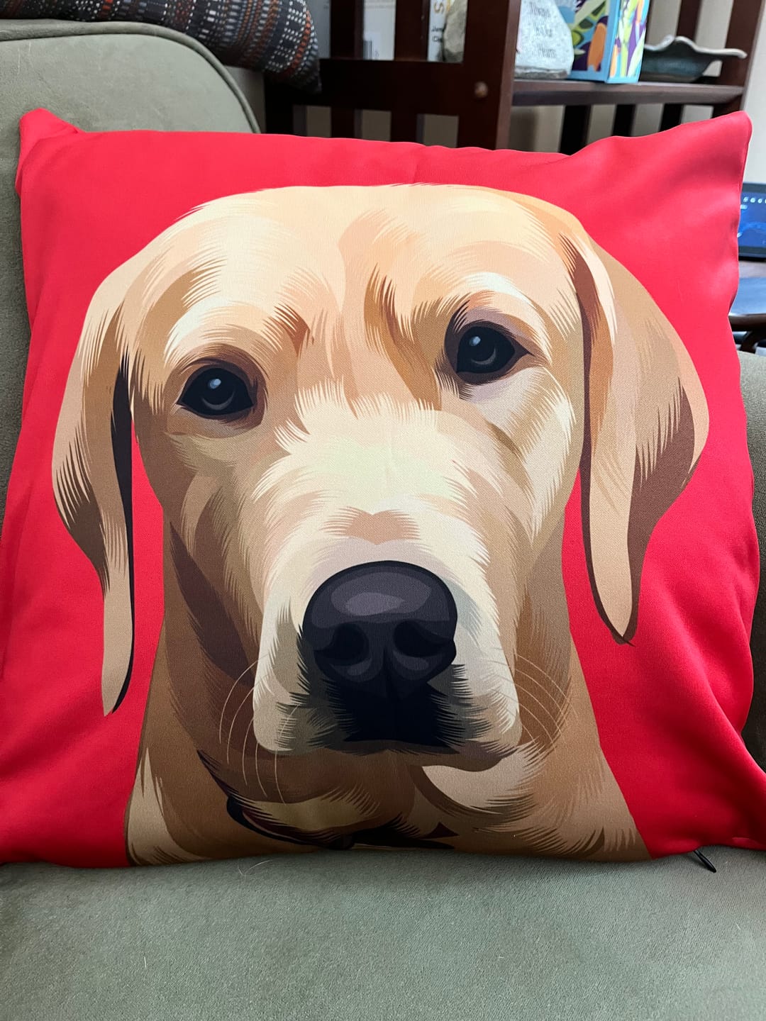Customer photo review of Custom Pet Portrait Pillow - Two Sizes