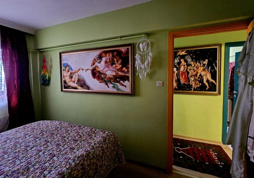 Customer photo review of Michelangelo “Adem’in Yaratılışı” Tablo Duvar Örtüsü
