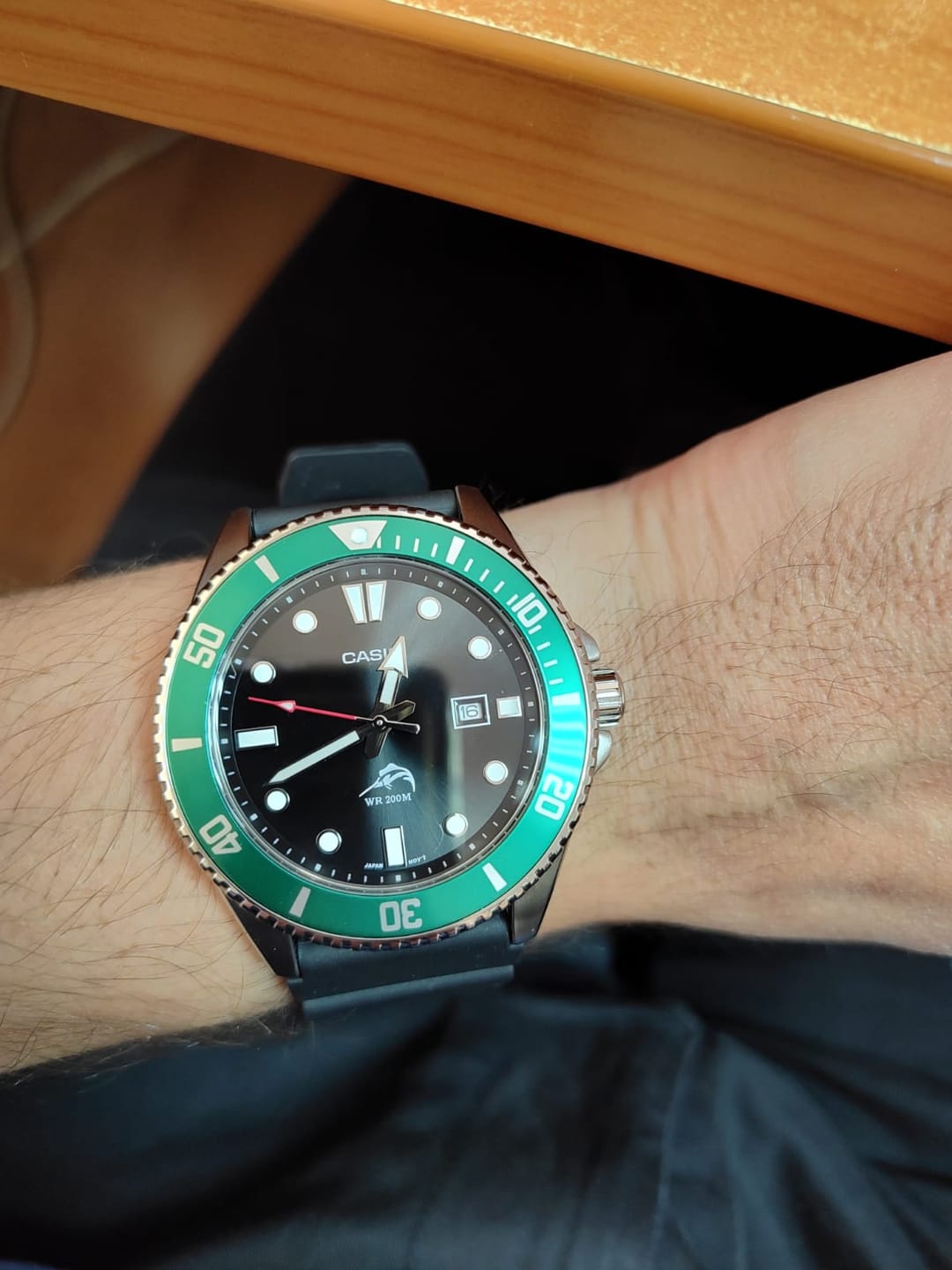 Customer photo review of Reloj Casio Submariner Marlin Duro MDV-106B-1A3VCF Kermit Buceo [EXCLUSIVO]