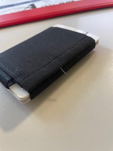 Customer photo review of Nano Boy card holder wallet with small elastic coin pocket