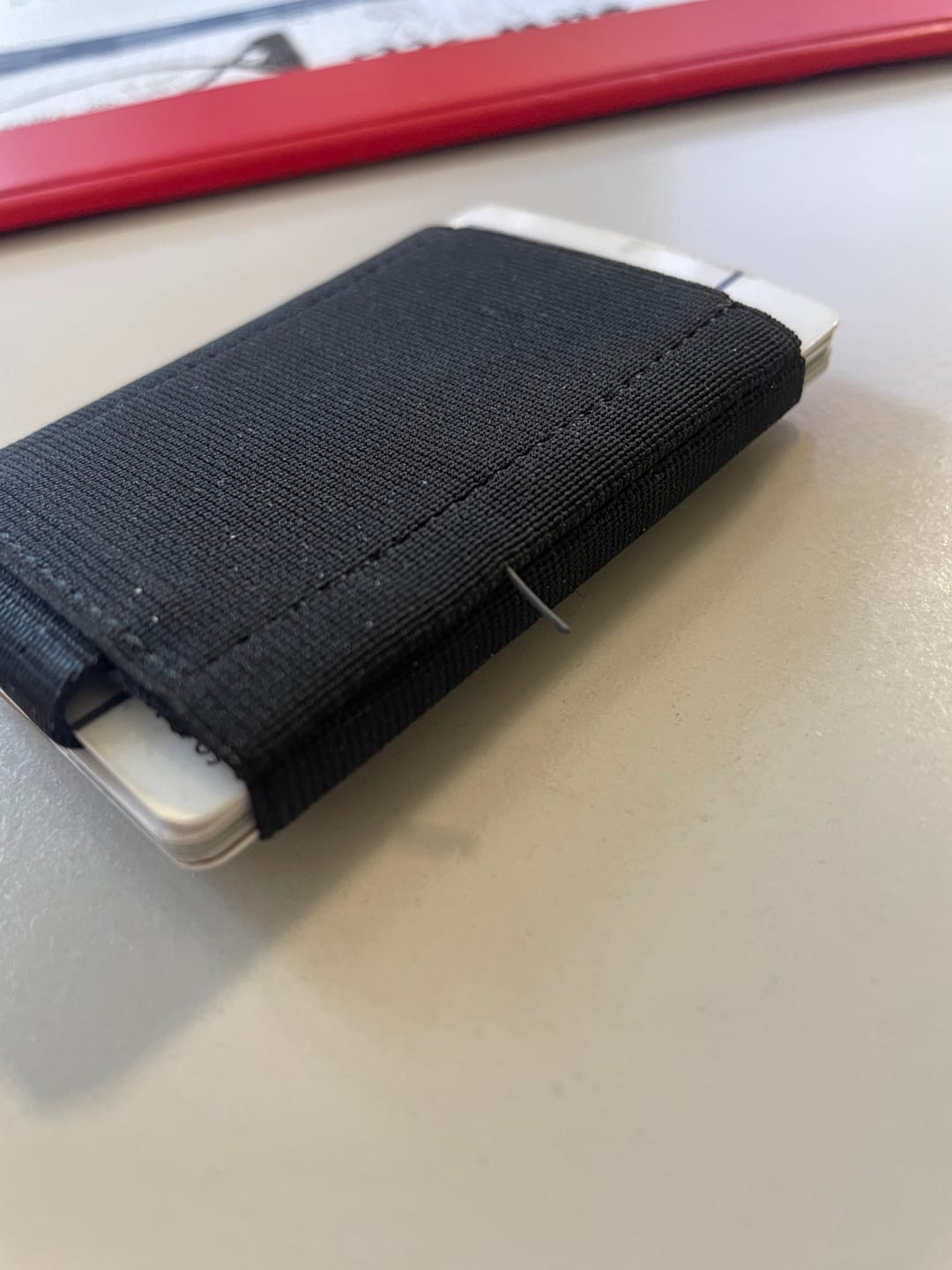 Customer photo review of Nano Boy card holder wallet with small elastic coin pocket