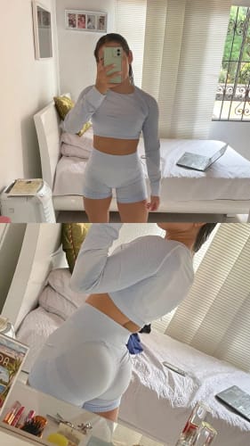 Customer photo review of Yoga/Sport Set Long Sleeved Sportswear 2pcs