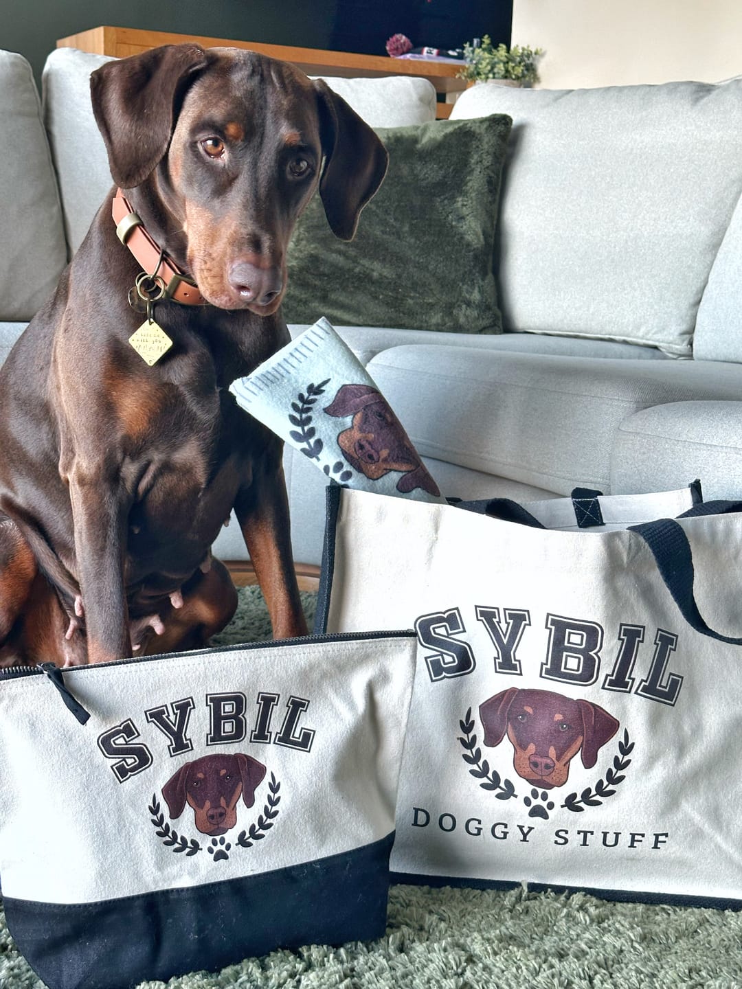 Customer photo review of Ulti-MUTT Dog Jute bag