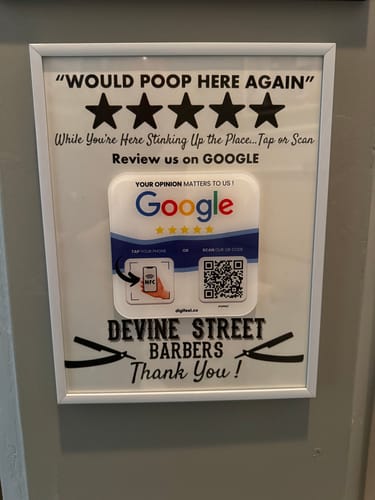 Customer photo review of Google Reviews - Plate