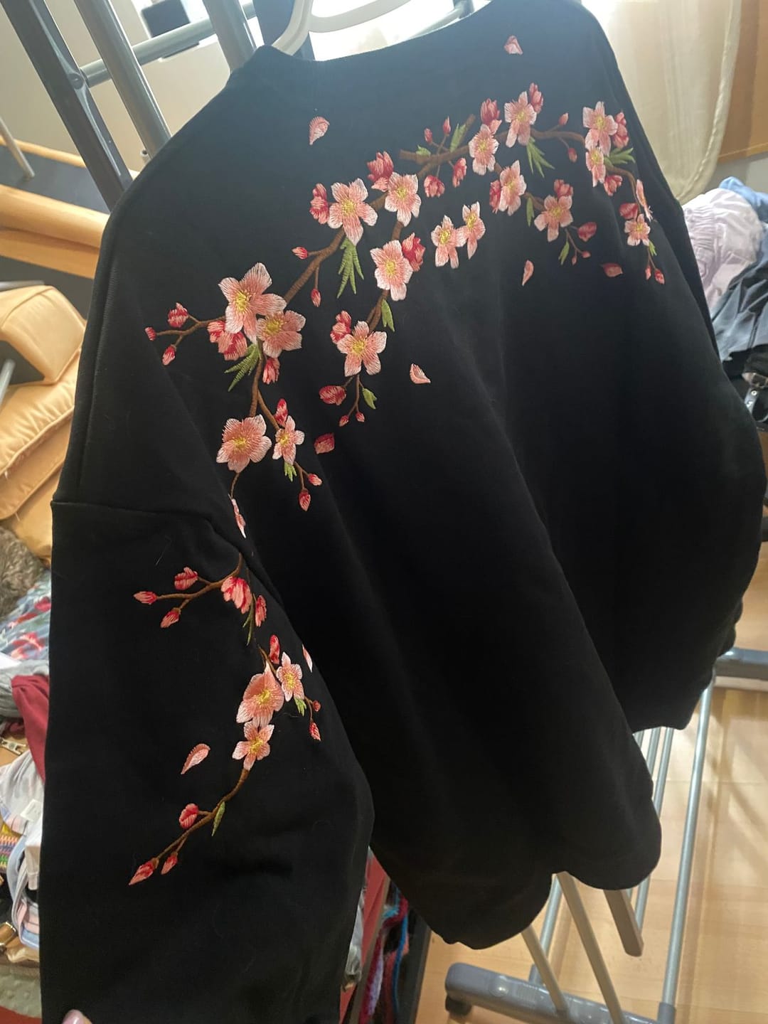 Customer photo review of Sakura Embroidered Sweatshirt