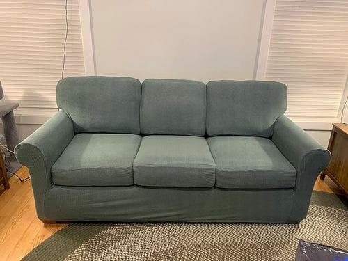 Customer photo review of Stretch Sofa Covers with Separate Backrests and Seat Cushions