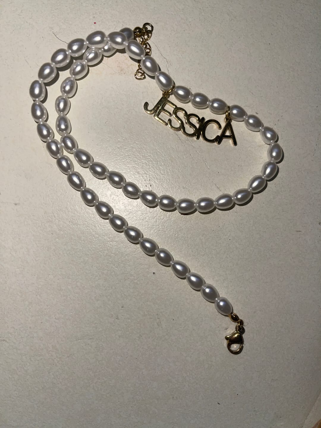 Customer photo review of Collier Prénom Perles