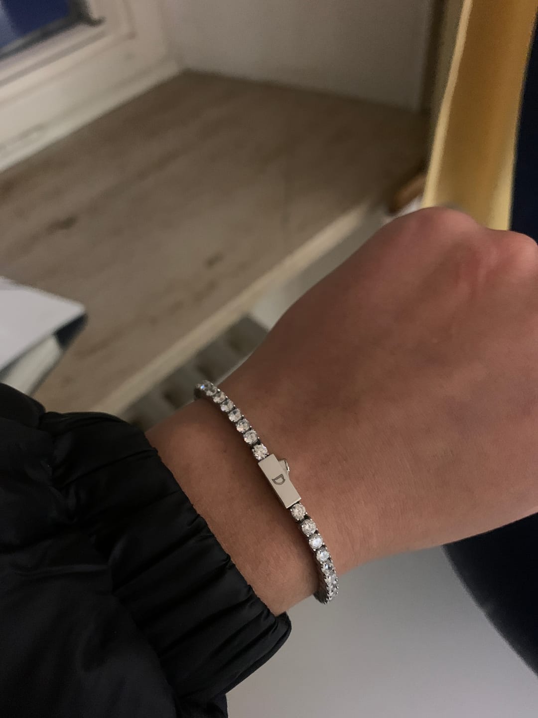 Customer photo review of TENNISBOY BRACELET. - 3MM WHITE GOLD