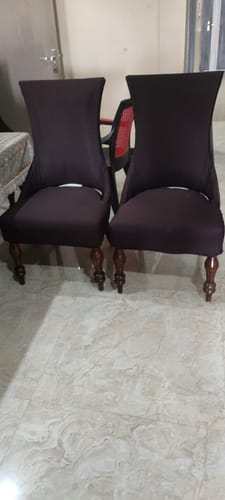 Customer photo review of Brown Solid Magic Universal Chair Covers