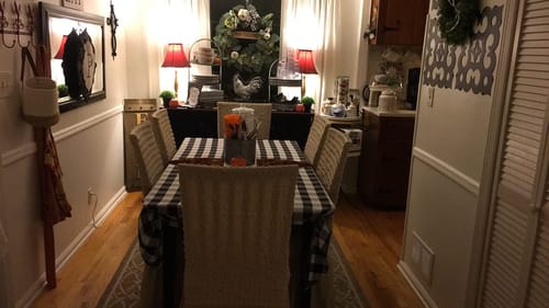 Customer photo review of 2023 Turkish Bubble Frill Chair Covers : Beige