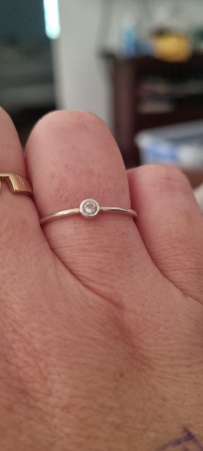 Customer photo review of Sapphire Stacker Band Ring