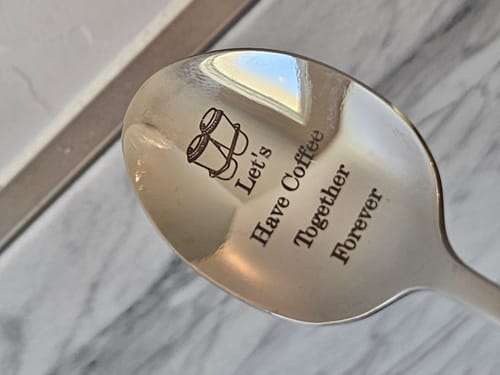 Customer photo review of Cute Spoon-Let's Have Coffee Together Forever