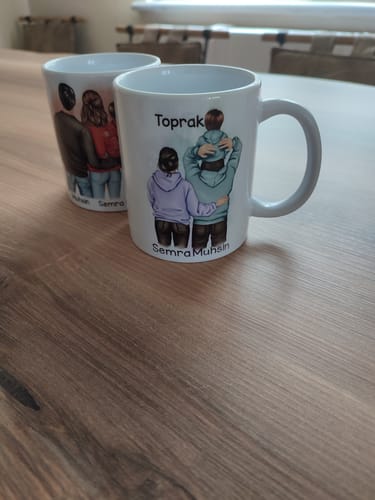 Customer photo review of Kişiye özel aile kupa bardak