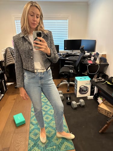 Customer photo review of Cropped Woolen Blazer