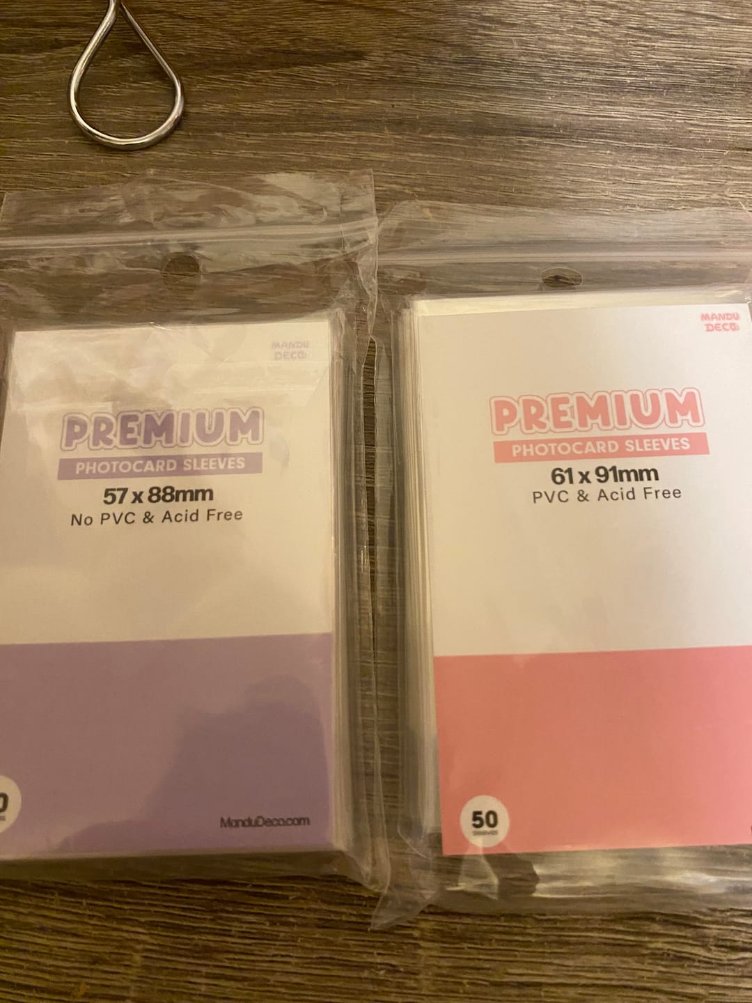 Customer photo review of PREMIUM PHOTOCARD SLEEVES - PINK VERSION (61x91MM)
