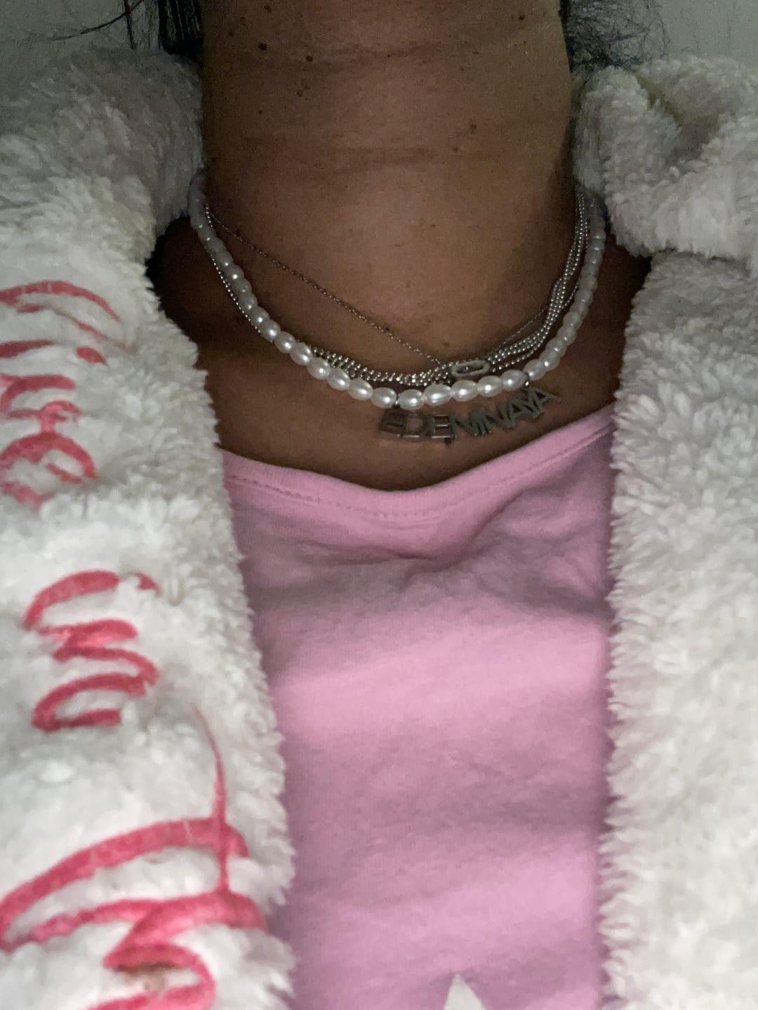 Customer photo review of Collier Prénom Perles