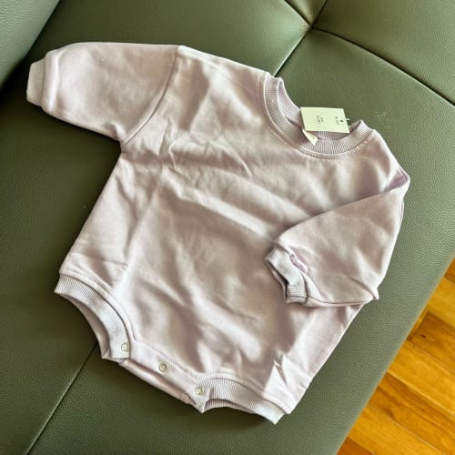 Customer photo review of Kids Solid Sweatshirt Romper